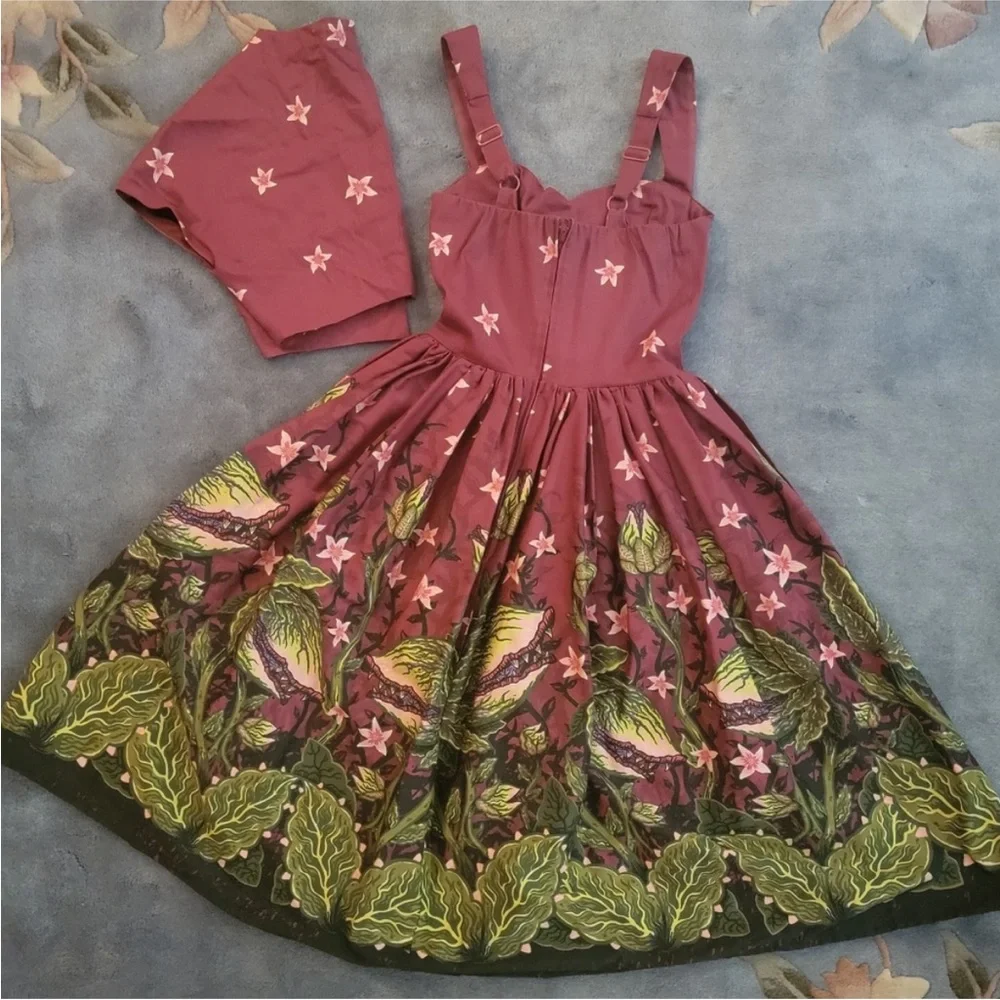 RARE Vixen Tropical Terror Swing Dress in Maneating Monster Print Venus Flytrap